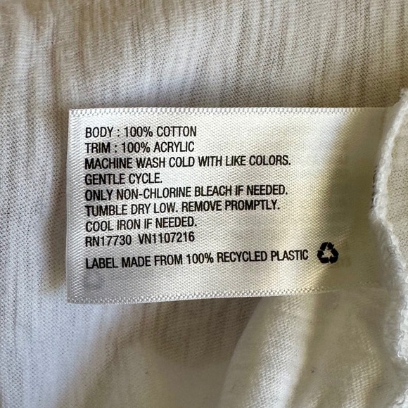 Merona White Tank Top Crochet Strap Trim Size Medium Boho Coachella - Picture 4 of 4